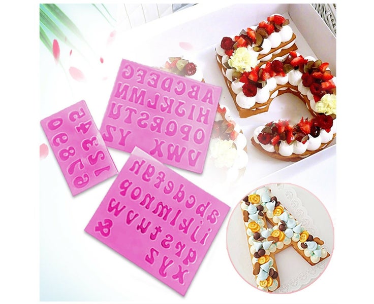 3Pcs Letter Molds for Chocolate, Silicone Chocolate Molds, Mini Letter Resi Carousel 2