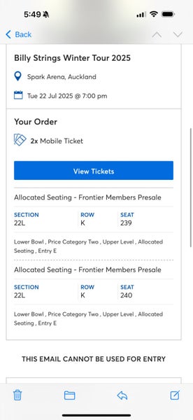 2 x Billy String Tickets Carousel 2