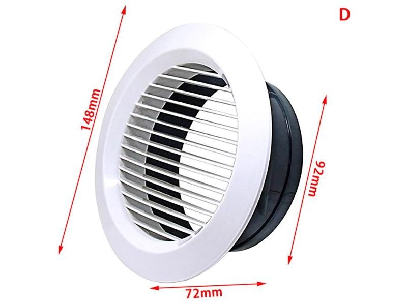 Buitenmuur Air Vent Grille 75/100/125/150/200Mm Plastic Ronde Ventilatie Carousel 1