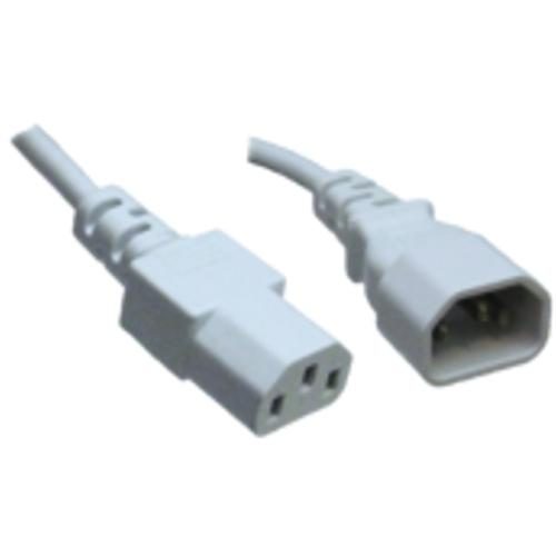 RackPower CM1CC300W 10A C14 to C13 Cable - 3m - White 1mm2 - PVC [CM1CC300W] Carousel 1
