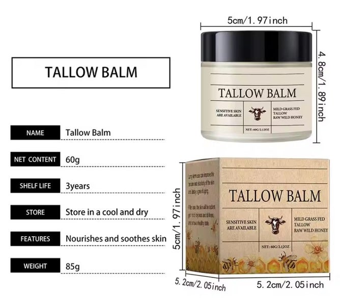 Whipped Beef Tallow & Raw Honey Moisturiser (60g) Carousel 2