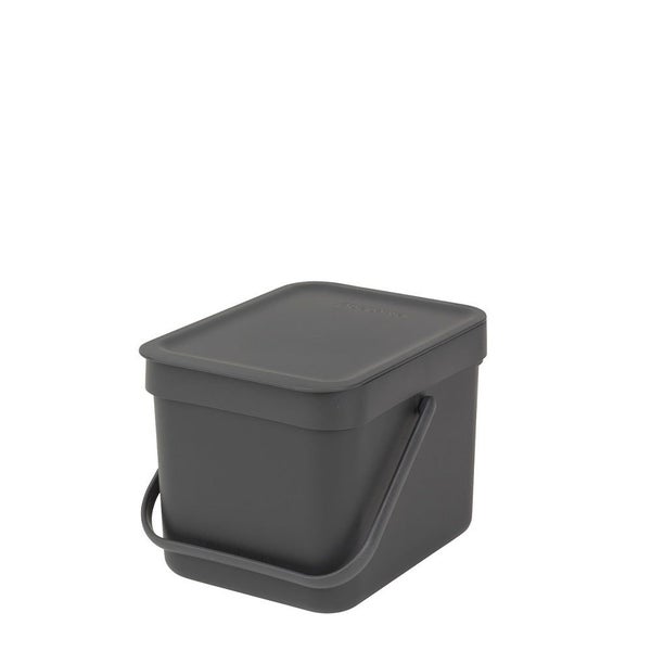 Brabantia Sort & Go Waste Bin (6L) Grey Carousel 1