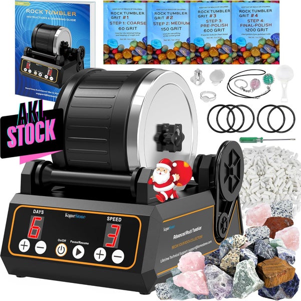 KomeStone Advanced Professional Rock Tumbler Kit Carousel 1