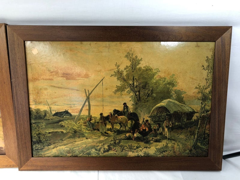 2 x Matching Mahogany Picture Frames (20404)62957611742721112