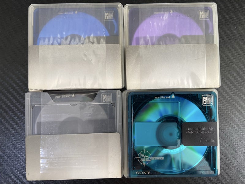 Sony color collection Shock Absorbing Minidiscs 74 minutes x 4 brand new Carousel 1