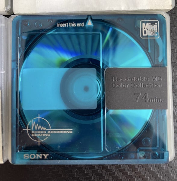 Sony color collection Shock Absorbing Minidiscs 74 minutes x 4 brand new Carousel 2