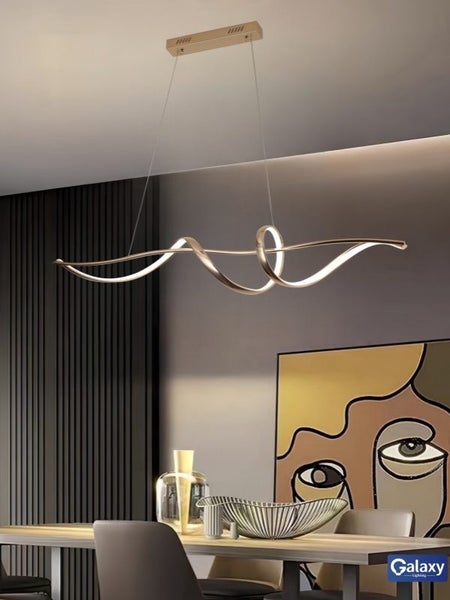 Gold Color LED Pendant Light P239-1.2M,Two Colors Carousel 1