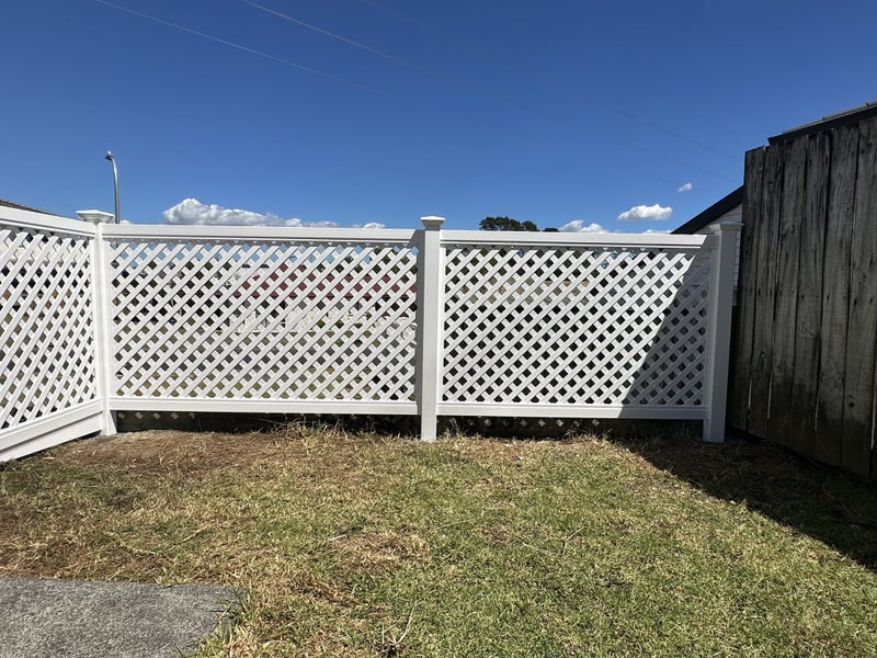 Viola - Lattice PVC Fence Panel Kit 1200H x 2440W(Post Length-1880mm) Carousel 8