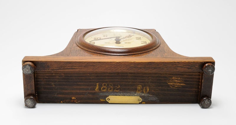 Rare Antique Solid Oak Gee Whiz Luminous Dial Alarm Clock - Circa 1940 Carousel 6