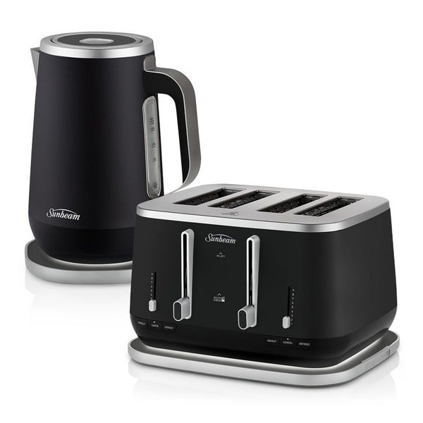 Sunbeam Kyoto 1.7L Kettle and 4 Slice Toaster - Black Carousel 1