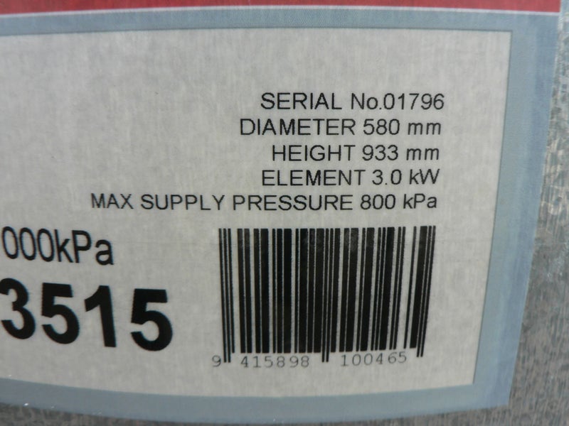 hot water cylinder 2012 rheem 135L mains pressure Carousel 5
