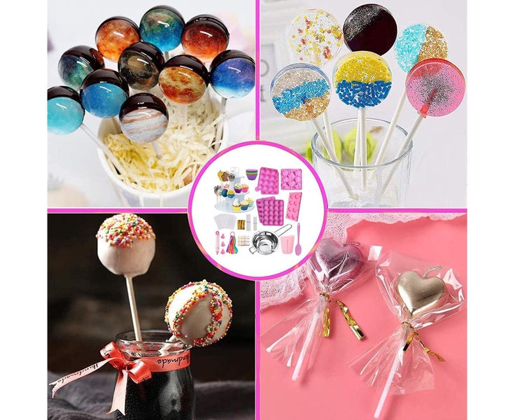 Cake Pop Maker Kit 454Pcs Silicone Lollipop Mold Set, Baking Supplies with Carousel 2