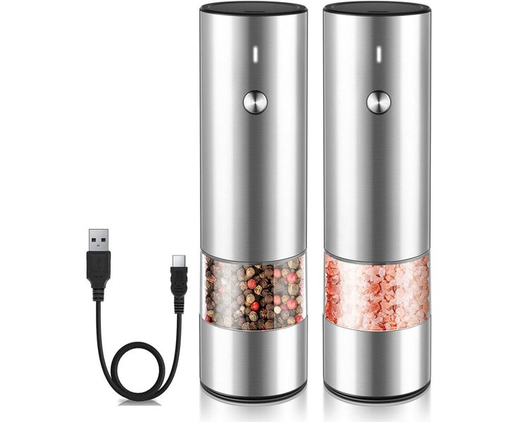 Electric Salt and Pepper Grinder Set - USB Rechargeable - Durable Modern Styl Carousel 1