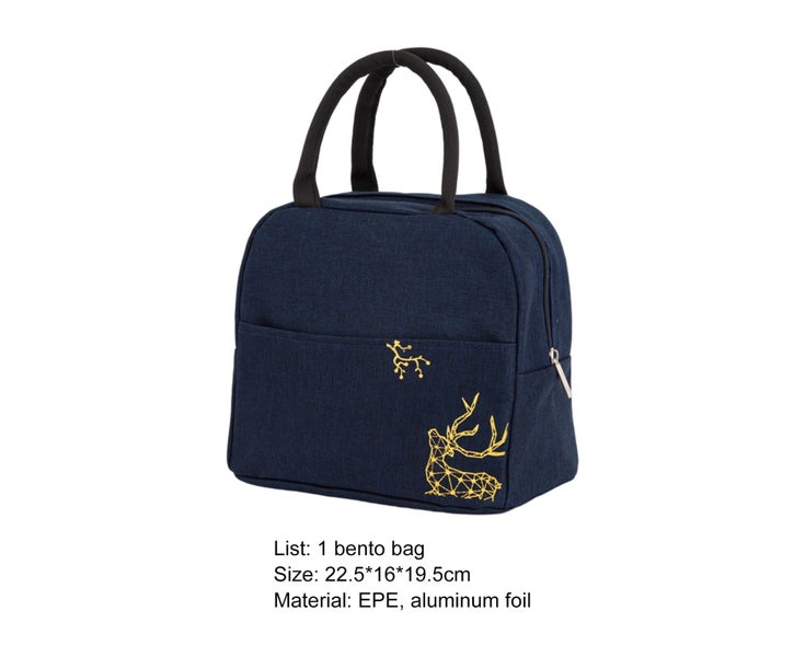 Large Capacity Lunch Bag Heat Retaining Aluminum Foil Portable Thermal Bent Carousel 2