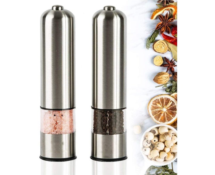 Electric salt and pepper grinder, battery operated, ceramic grinding blade, a Carousel 2