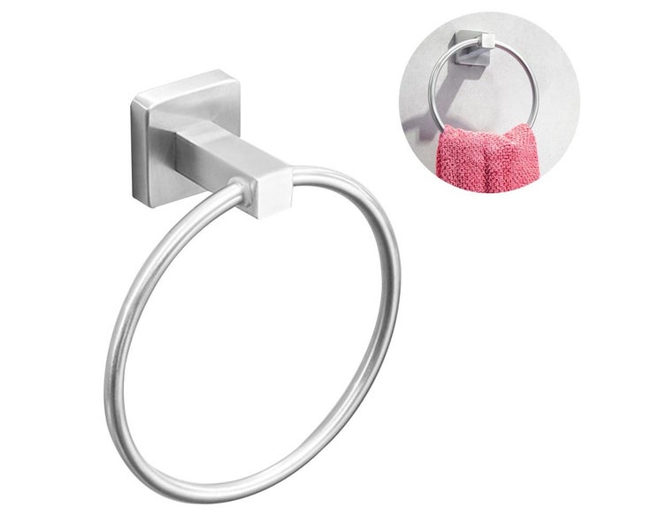 Towel Ring for Bathroom 1 Pack, Kitchen Bath Circle Towel Holder Hangers Wall Carousel 1