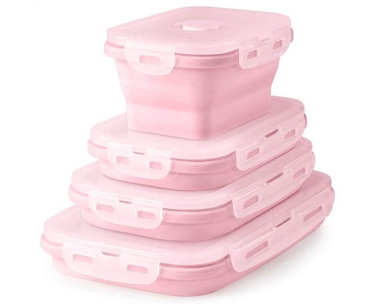 4Pcs Silicone Collapsible Containers Collapsible Food Storage Containers Si Carousel 2