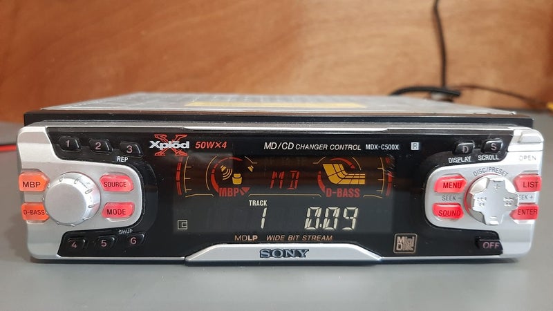 Serviced Sony MDX-C500X Type-R Car Minidisc FM/AM Player 2002-2003 JDM Headunit Carousel 2