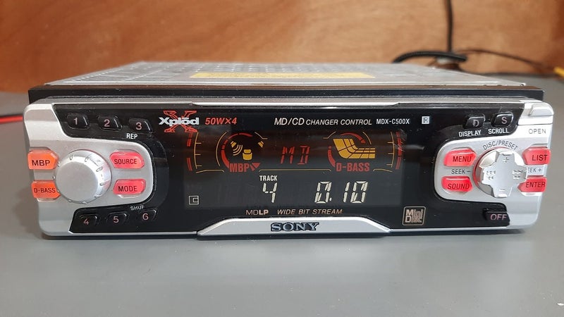 Serviced Sony MDX-C500X Type-R Car Minidisc FM/AM Player 2002-2003 JDM Headunit Carousel 1