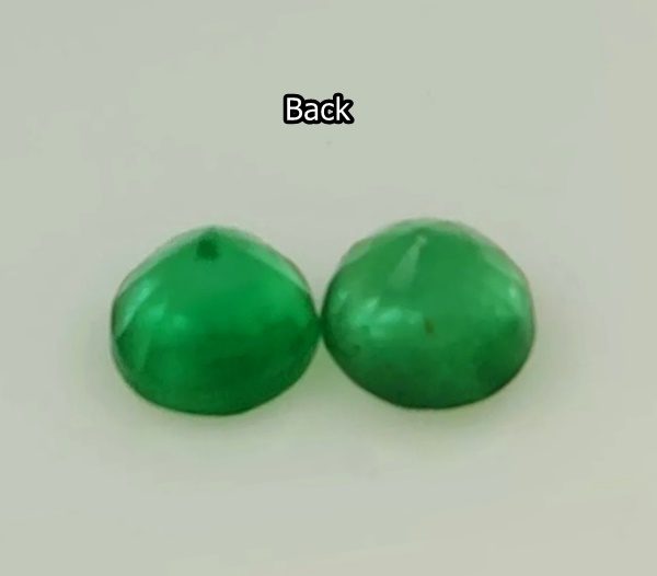 0.76CT SPLENDID ROUND CUT 100% NATURAL GREEN ZAMBIAN EMERALD PAIR Carousel 2