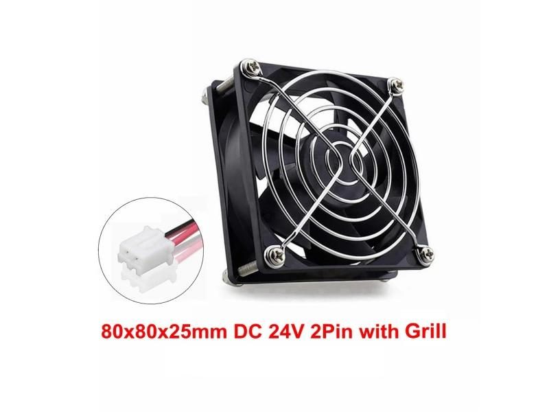 Aokin 80x80x25mm DC 5V 12V 24V Brushless Cooling Fan 2-Pin High Performance Carousel 1