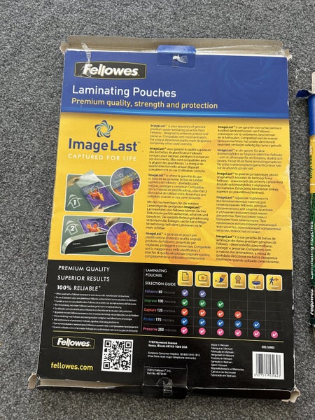 Laminating pouches A4 and A3 (unused) Carousel 2