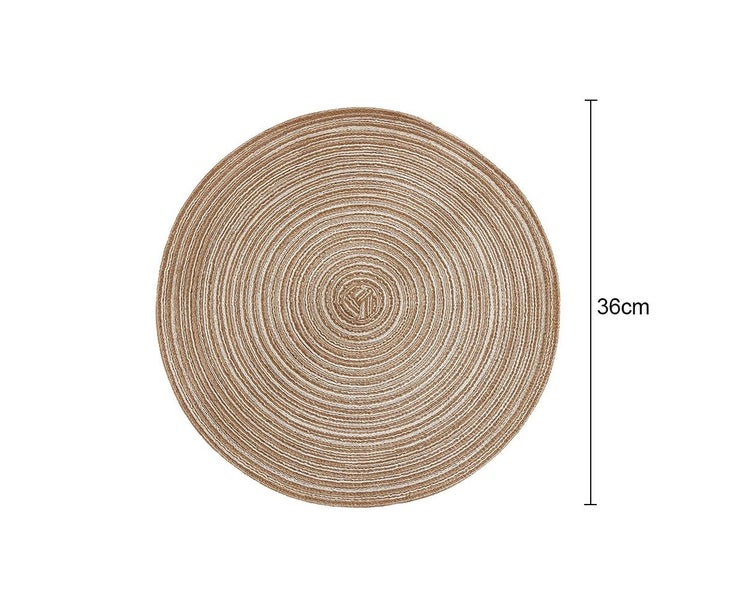 5pcs Round Placemats Farmhouse Boho Placemats Cloth Placemat Rustic Woven Pla Carousel 2