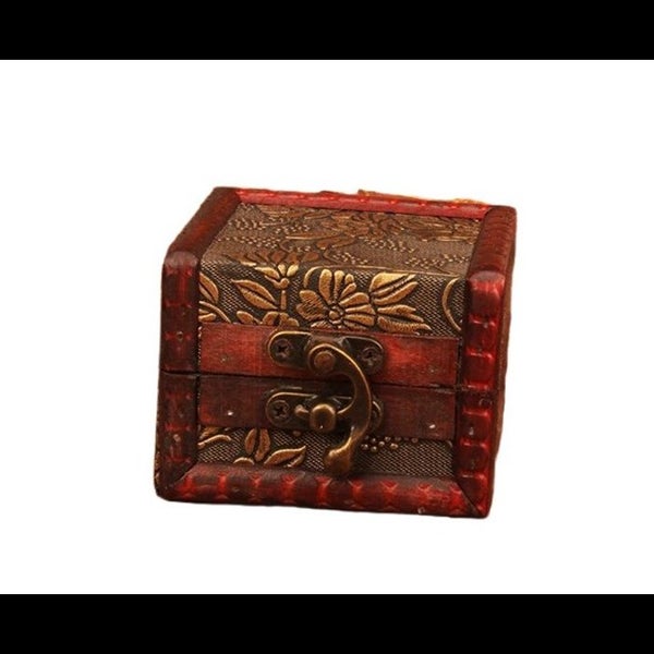 Gold Grape Jewelry Packaging Box Wooden Box Antique Box European Retro Wood Carousel 1