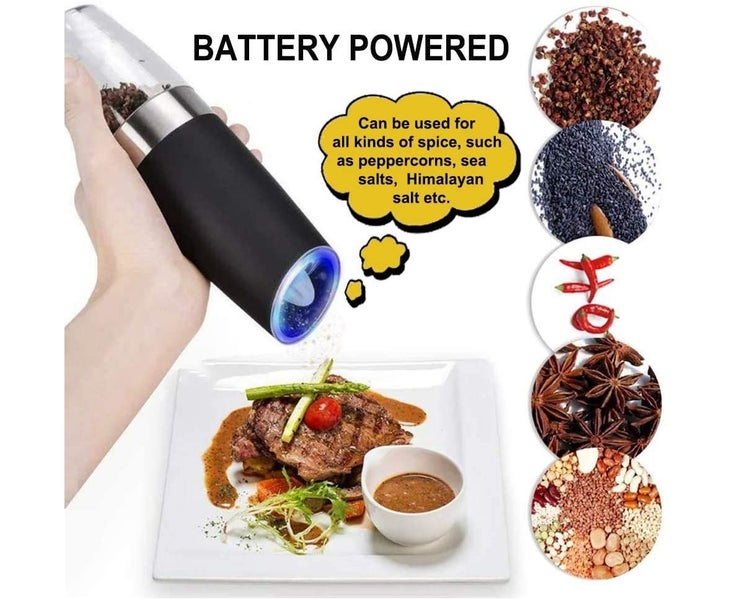 Gravity Electric Grinder set 2 pack Electric Automatic Pepper and Salt Mill G Carousel 8