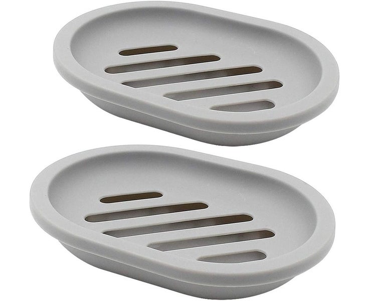 2-Pack Soap Dish with Drain, Soap Holder, Soap Saver, Easy Cleaning, Dry, S Carousel 1