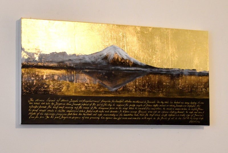 THE MAORI LEGEND OF MOUNT RUAHEPU AND TARANAKI - GOLD LEAF Carousel 2
