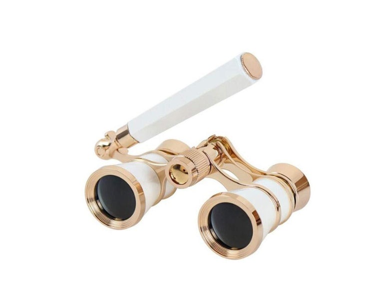Mini Metal Binoculars 3x25 Lightweight Retro Binocular with Built-in Foldab Carousel 1