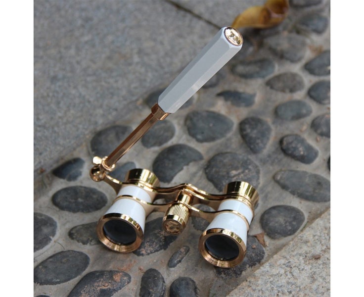 Mini Metal Binoculars 3x25 Lightweight Retro Binocular with Built-in Foldab Carousel 2