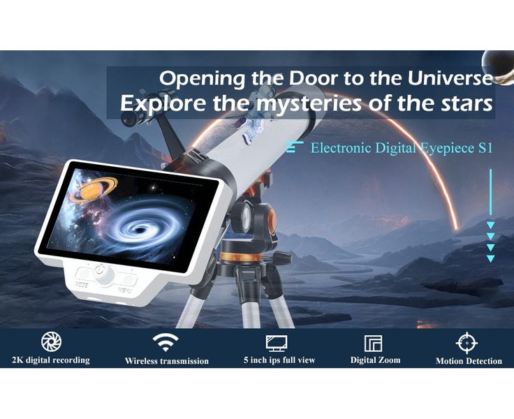 Telescope Electronic Eyepiece , 5" LCD Digital Telescope Eyepiece Camera fo Carousel 2