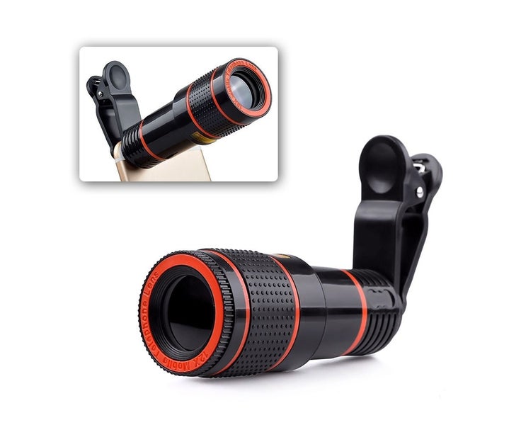 Phone Camera HD Lens Universal Clip-on 12X Zoom Cell Phone Telescope Lens F Carousel 1