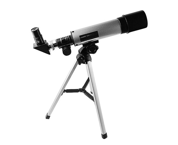 High Definition Refractive Astronomical Telescope Tripod 50mm Aperture 360m Carousel 1