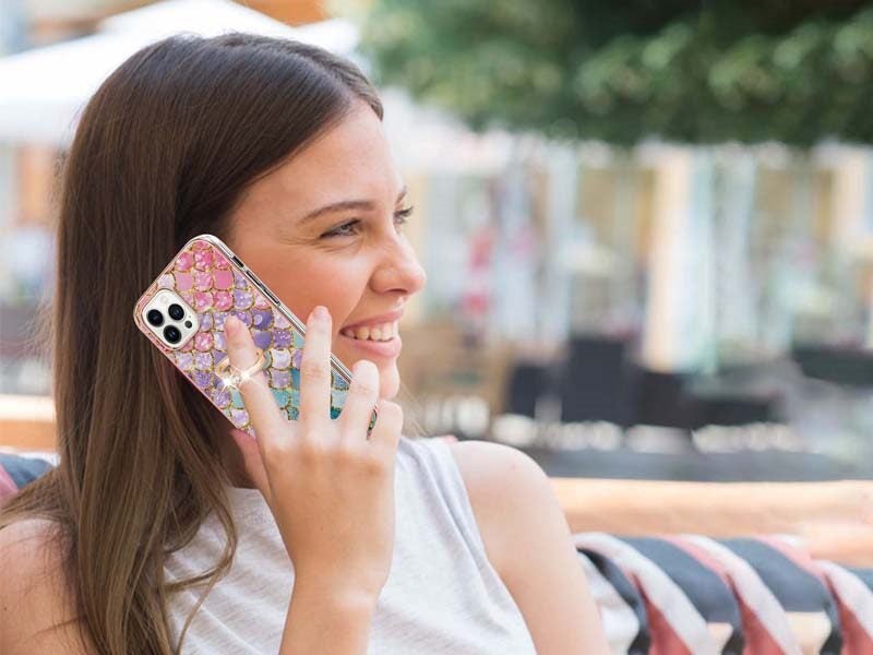 Finger Ring Kickstand Case Cover for iPhone 14 Pro Mermaid Scales Carousel 4