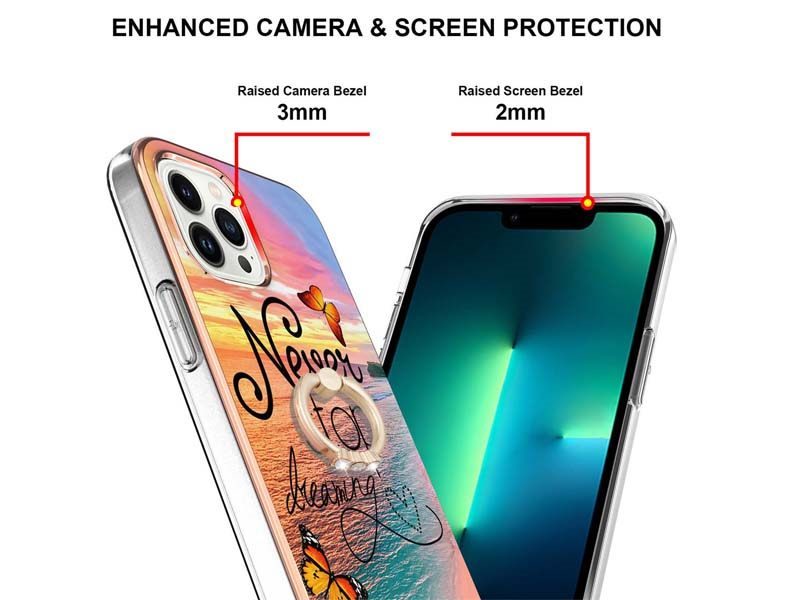 Finger Ring Kickstand Case Cover for iPhone 14 Pro Carousel 2