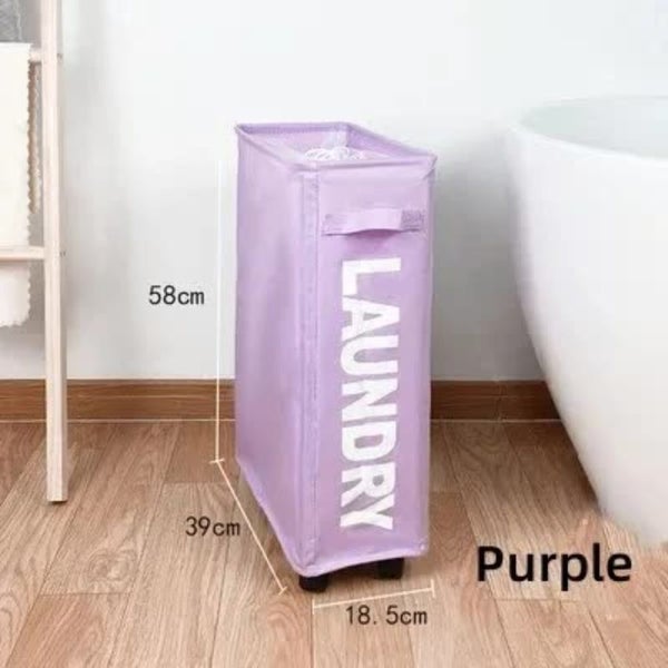 Elosung Rolling Laundry Basket With Wheels 42L Capacity 39*18.5*58Cm Laundry Bas Carousel 2