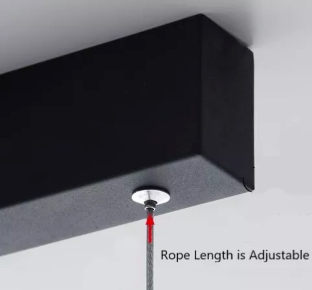 Black LED Modern Slimline Kitchen Dinning Linear Pendant Light SAA 1500x45x45mm Carousel 10