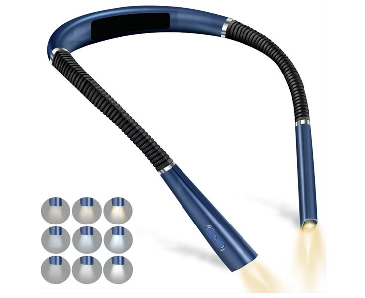 Biwiti LED Neck Reading Light Book Light for Reading in Bed -Blue Carousel 1