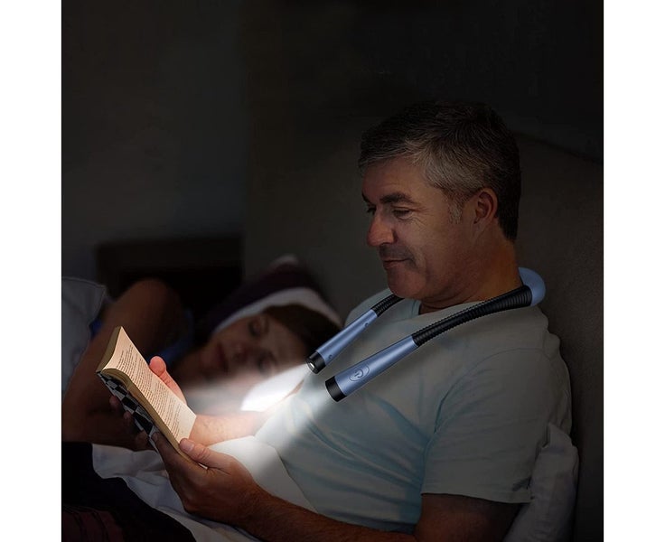 Biwiti LED Neck Reading Light Book Light for Reading in Bed -Blue Carousel 2