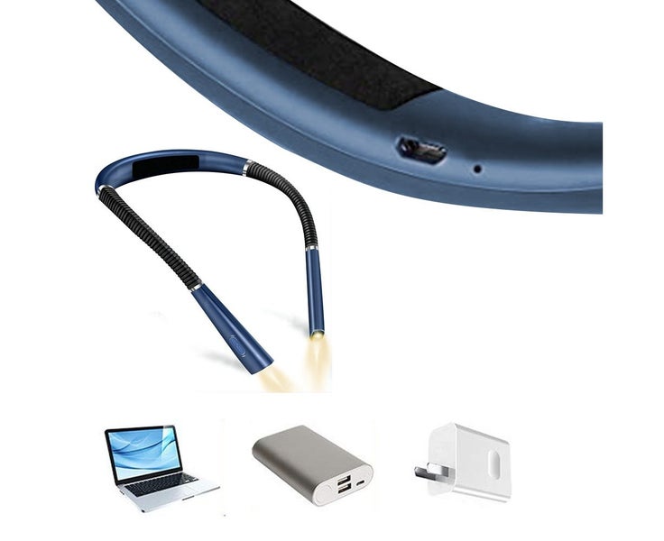 Biwiti LED Neck Reading Light Book Light for Reading in Bed -Blue Carousel 3