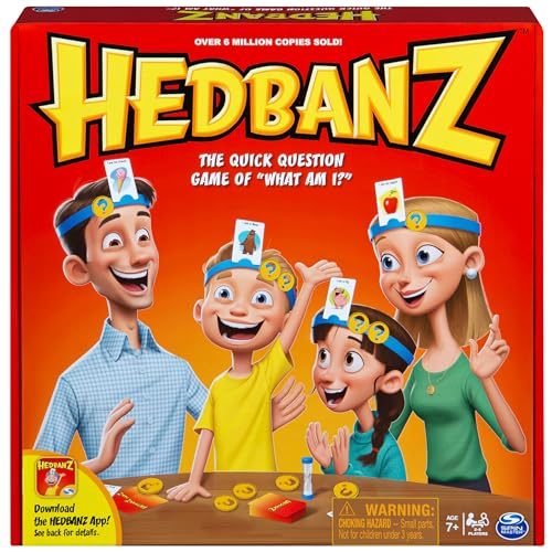 Hedbanz, Quick Question Picture Guessing Family Game for Game Night Headbands Bo Carousel 1