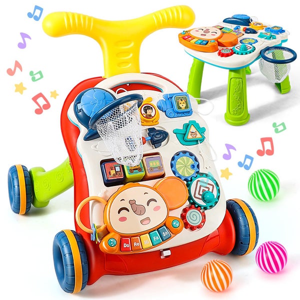TOY Life 3 in 1 Baby Push Walker and Activity Center for boy, Sit to Stand Walke Carousel 1