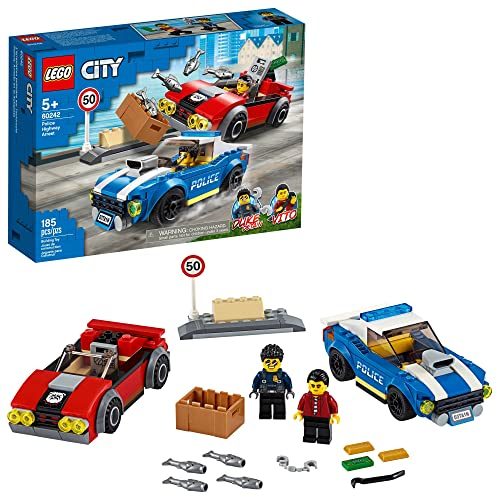 LEGO City Police Highway Arrest 60242 Police Toy, Fun Building Set for Kids (185 Carousel 1