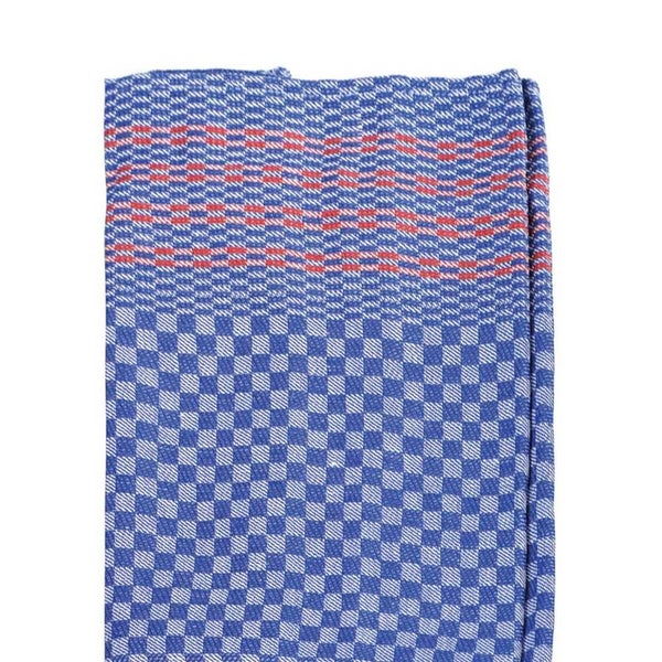 Redecker Oversized Tea Towel Blue Check / Red Stripes Carousel 2