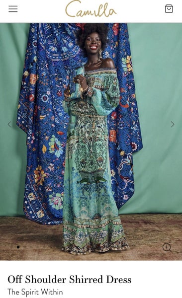 CAMILLA Off The Shoulder Shirred Dress XS62968313794177113