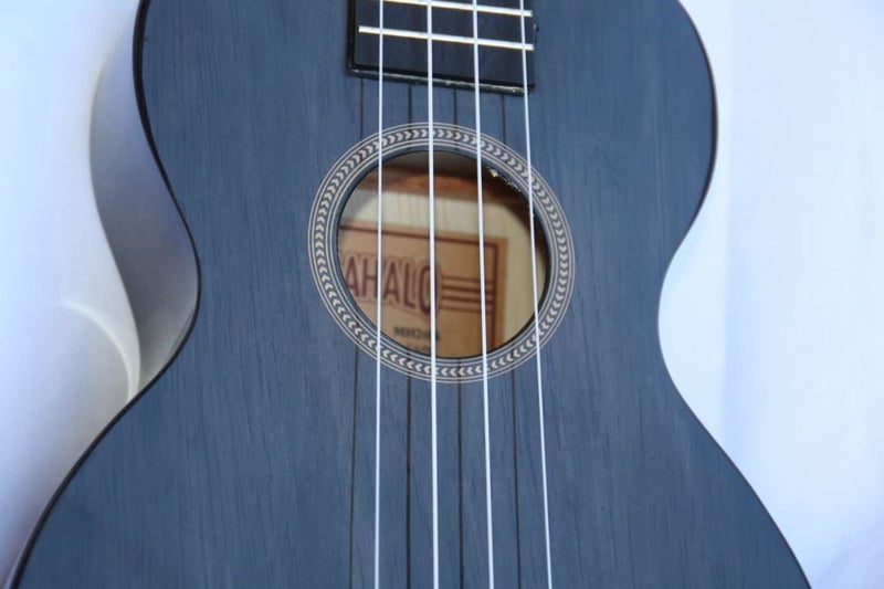 Concert Size Ukulele By Mahalo In Transparent Blue Stained Wood Carousel 3