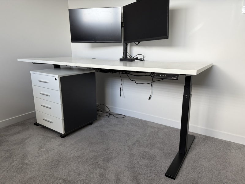 Evolve Electric Standing Desk and 2 monitors - Pukekohe Collect Only Carousel 2